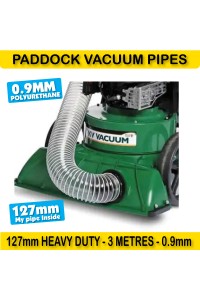 Paddock Vacuum HEAVY DUTY PU DUCTING 127mm 3m -  5" 125mm